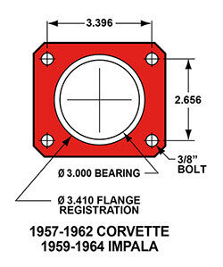 59-64 Chevy Impala Wilwood Rear Brake Kit w/ Parking Brake