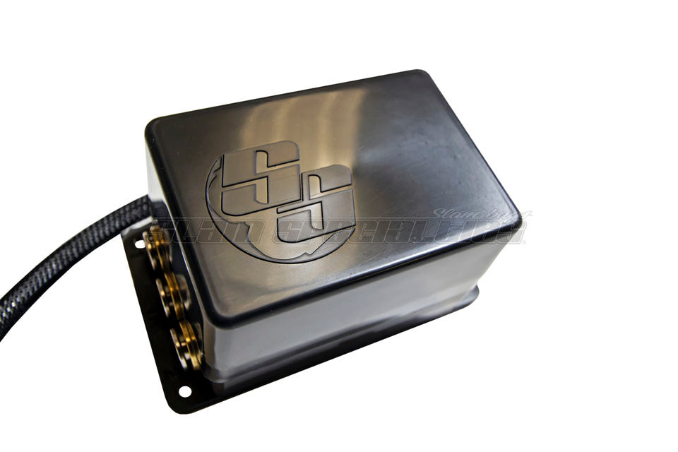 Slam Specialties 4-corner 3/8″ valve manifold (Black)